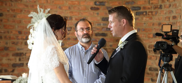 Happy couple wedding ceremony photo 1 - Pathfinder Ministries marriage officer services in South Africa