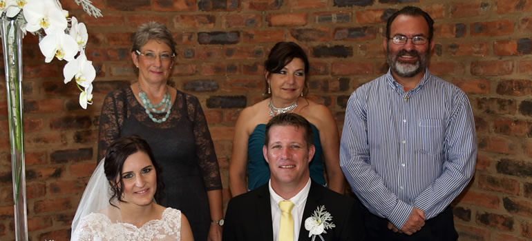 Happy couple wedding ceremony photo 3 - Pathfinder Ministries marriage officer services in South Africa