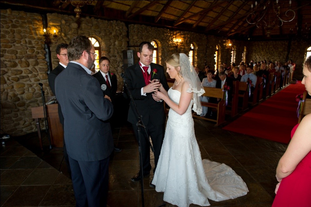 Happy couple wedding ceremony photo 11 - Pathfinder Ministries marriage officer services in South Africa